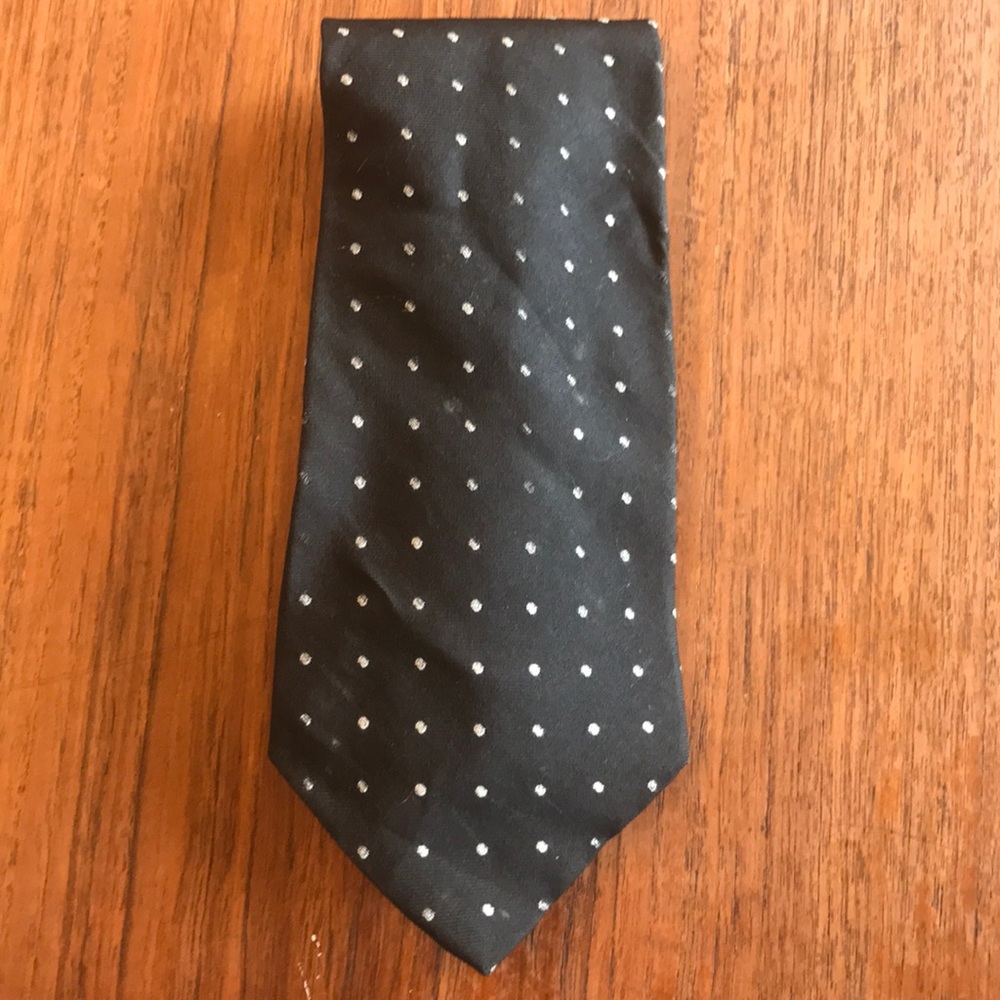 Ralph Lauren Black tie w silver dots